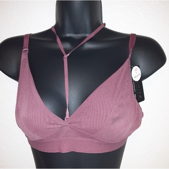 Youmita Deco Rose Large Semi-Sheer Bralette & Mesh Thong NWT - Picture 12 of 13